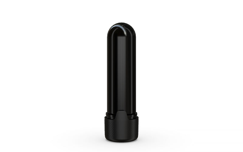 510 Cartridge Aviator CR Container Round Top - Opaque Black With Opaque Black Lid - Copackr.com