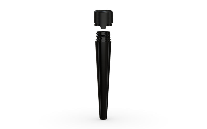 Aviator CR - Tube 113MM with Inner Seal & Tamper - Opaque Black with Opaque Black Lid - Copackr.com