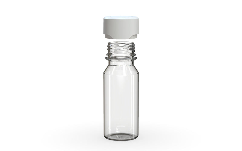 Chubby Gorilla Aviator Shot Bottle 60ml - Clear bottle & White Cap - Copackr.com