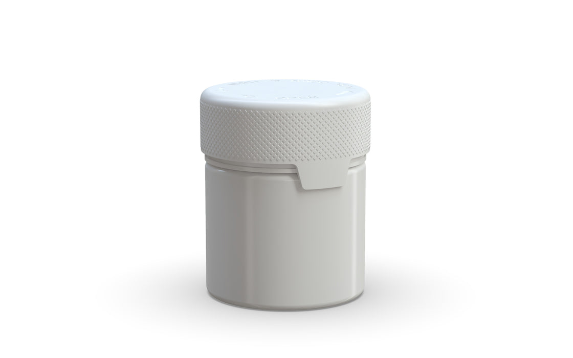 90CC/3FL.OZ/90ML Aviator CR - Container With Inner Seal & Tamper - Opaque White With Opaque White Lid