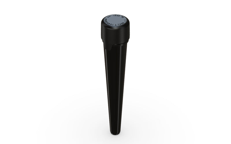 Aviator CR - Tube 113MM with Inner Seal & Tamper - Opaque Black with Opaque Black Lid - Copackr.com