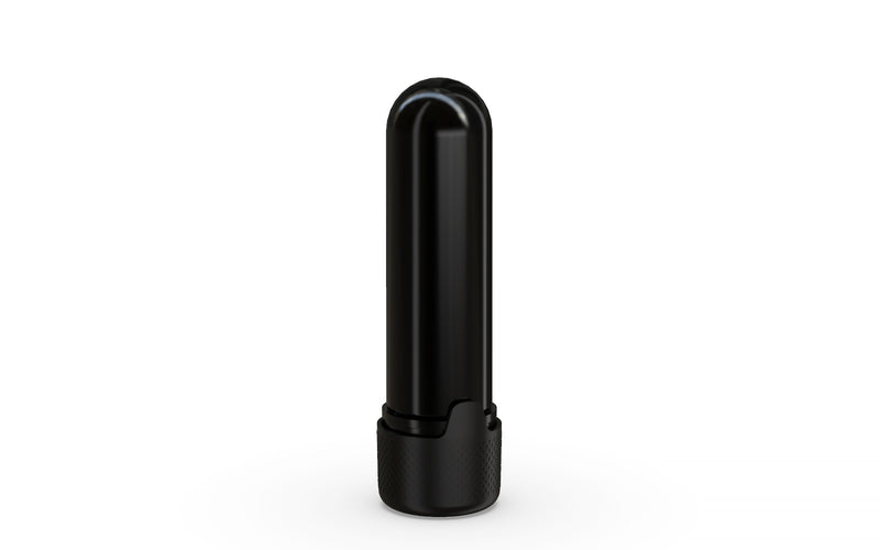 510 Cartridge Aviator CR Container Round Top - Opaque Black With Opaque Black Lid - Copackr.com