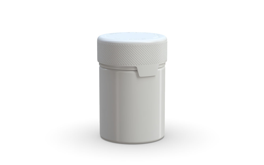 120CC/4OZ/120ML Aviator CR - Container With Inner Seal & Tamper - Opaque White With Opaque White Lid