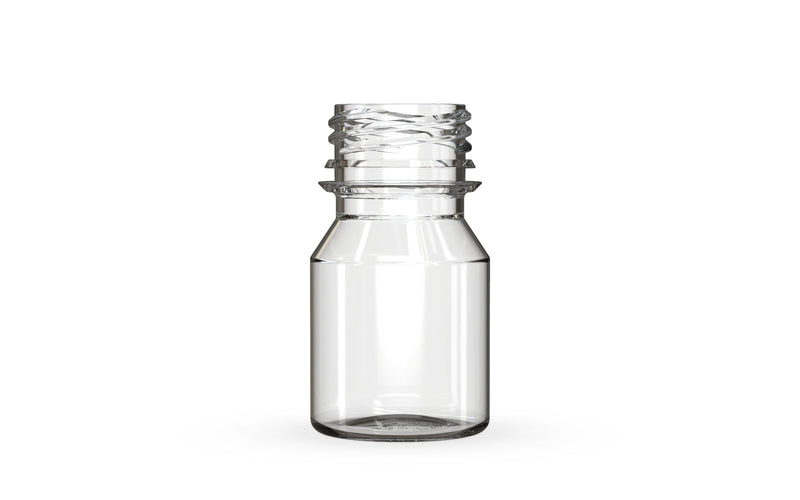 Chubby Gorilla Aviator Shot Bottle 30ml - Clear bottle & White Cap - Copackr.com
