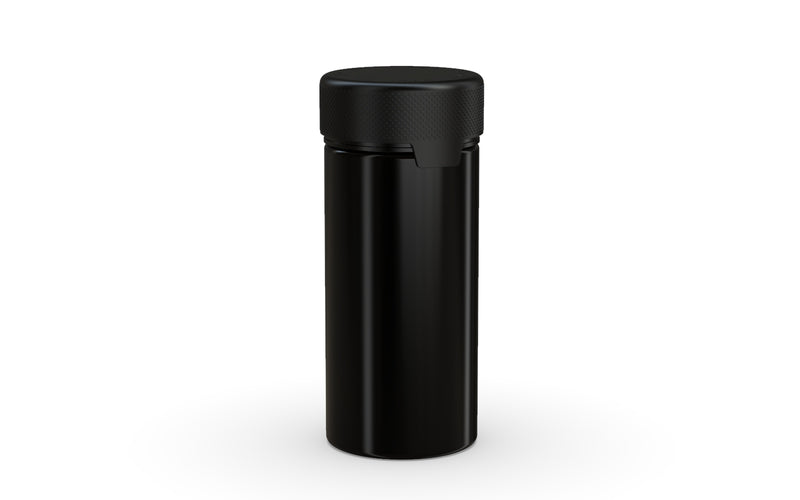 240CC/8FL.OZ/240ML Aviator CR - Container With Inner Seal & Tamper - Opaque Black With Opaque Black Lid - Copackr.com
