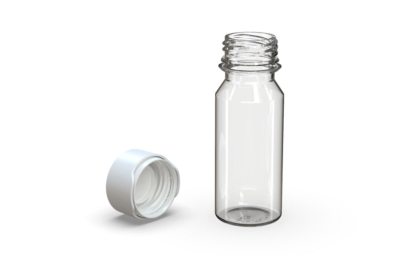 Chubby Gorilla Aviator Shot Bottle 60ml - Clear bottle & White Cap - Copackr.com
