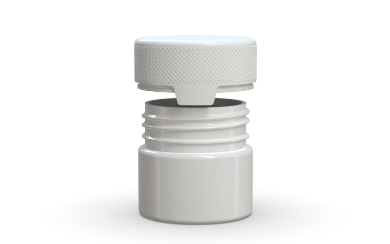 60CC/2FL.OZ/60ML Aviator CR - Container With Inner Seal & Tamper - Opaque White With Opaque White Lid - Copackr.com