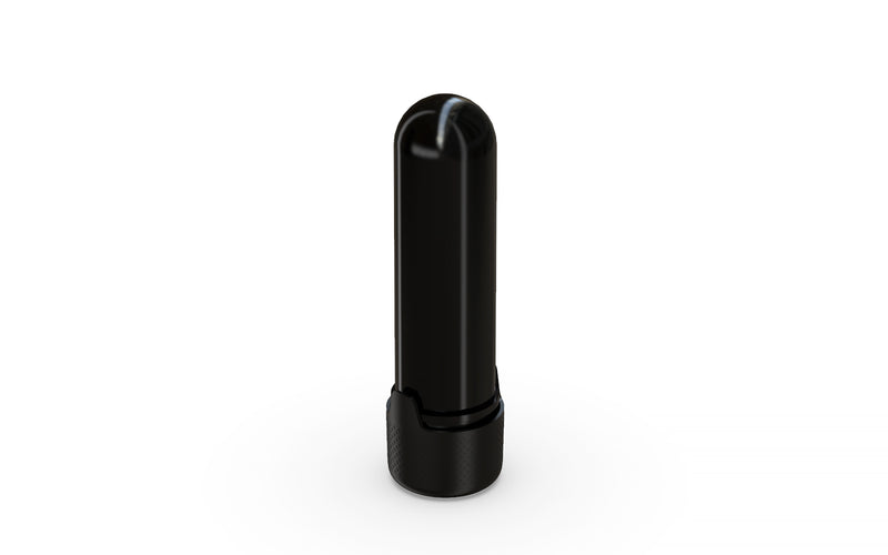 510 Cartridge Aviator CR Container Round Top - Opaque Black With Opaque Black Lid - Copackr.com