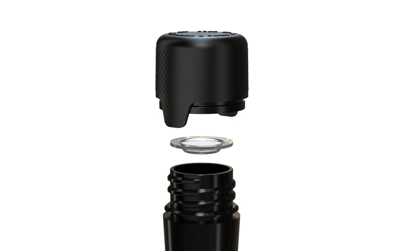 Aviator CR - Tube 113MM with Inner Seal & Tamper - Opaque Black with Opaque Black Lid - Copackr.com