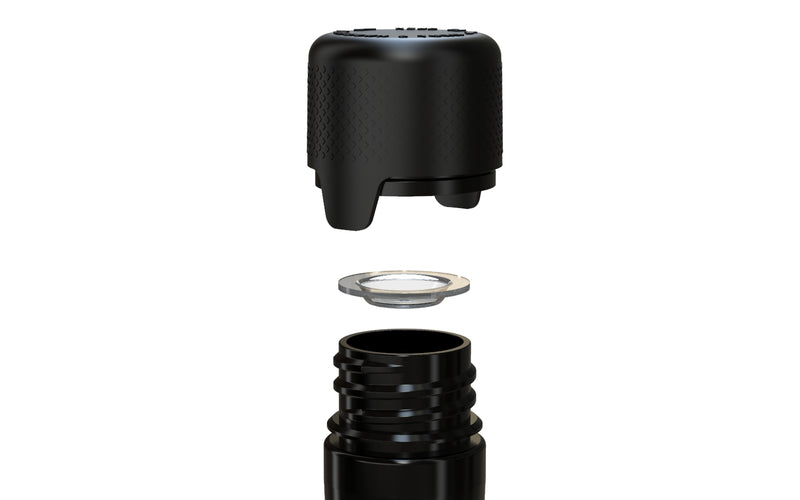 Aviator CR - Tube 100MM with Inner Seal & Tamper - Opaque Black with Opaque Black Lid - Copackr.com