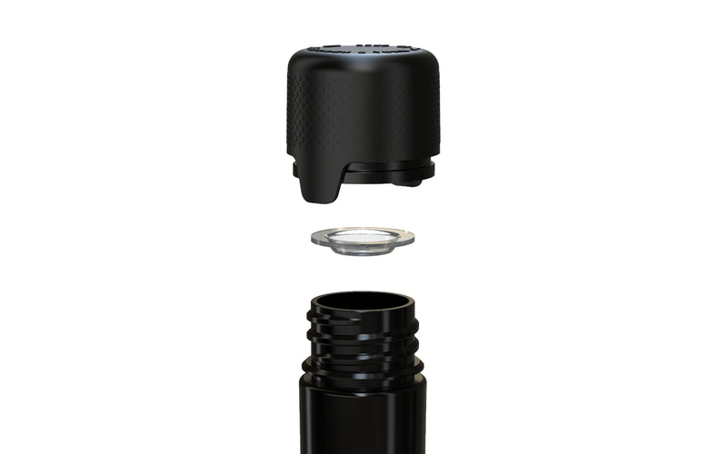Aviator CR - Tube 120MM with Inner Seal & Tamper - Opaque Black with Opaque Black Lid - Copackr.com