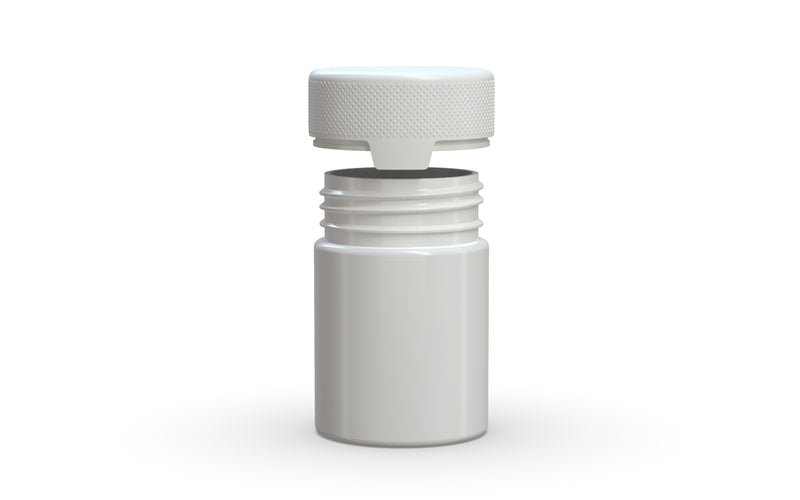 120CC/4FL.OZ/120ML Aviator CR - Container With Inner Seal & Tamper - Opaque White With Opaque White Lid - Copackr.com
