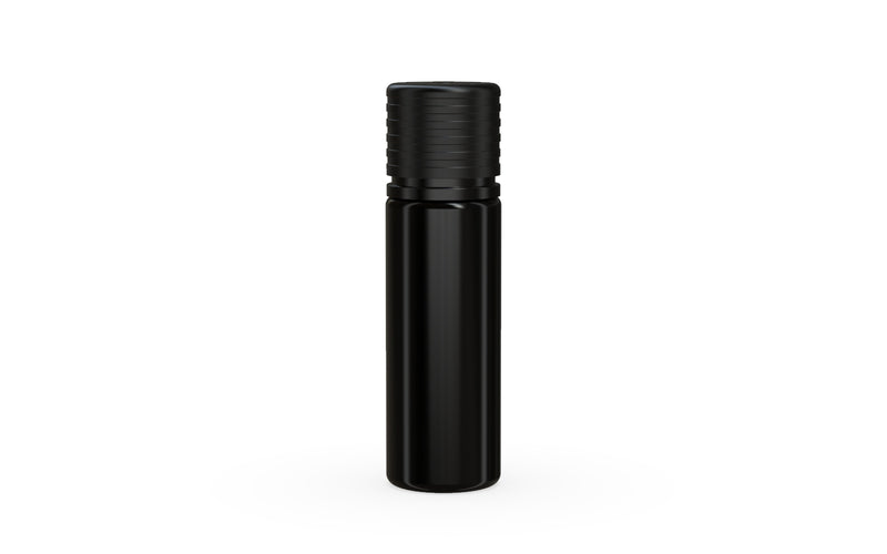 Chubby Gorilla Spiral CR 16.5ML unicorn bottle, opaque black bottle with opaque black child-resistant cap