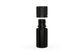 Chubby Gorilla Spiral CR 10ML unicorn bottle, opaque black bottle with opaque black child-resistant cap, cap detail
