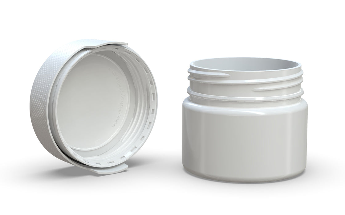 300CC/10FL.OZ/300ML Aviator CR - XL Container With Inner Seal & Tamper - Opaque White With Opaque White Lid