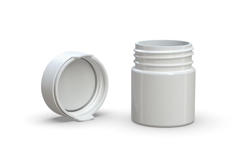 90CC/3FL.OZ/90ML Aviator CR - Container With Inner Seal & Tamper - Opaque White With Opaque White Lid - Copackr.com