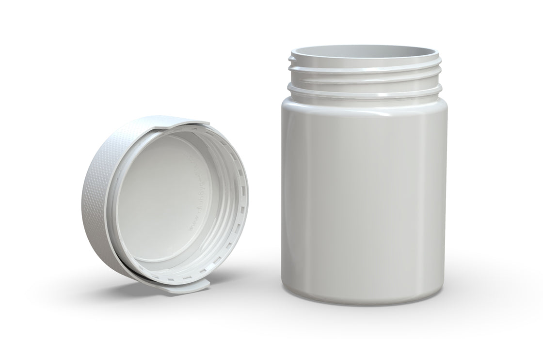 650 CC/21,5 FL.OZ/650 ML Aviator CR – XL-Behälter mit Innendichtung & Tamper – Undurchsichtiges Weiß mit undurchsichtigem weißen Deckel