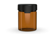 550CC/18.5FL.OZ/550ML Aviator CR - XL Container With Inner Seal & Tamper - Translucent Amber With Opaque Black Lid - Copackr.com