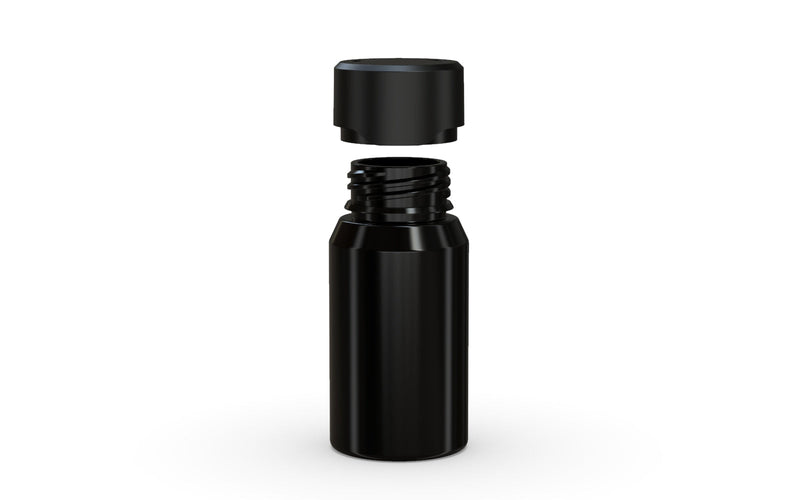 Chubby Gorilla Aviator Shot Bottle 60ml Mini - Black bottle & Black Cap - Copackr.com