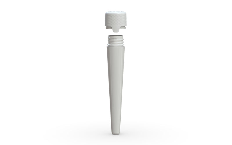 Aviator CR - Tube 113mm with Inner Seal & Tamper - Opaque White with Opaque White Lid - Copackr.com