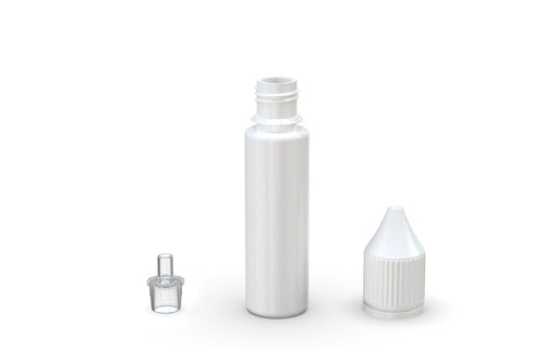 Chubby Gorilla - 20ML Unicorn Bottle - Solid White Bottle / White Cap - V3 - With Reducer Tip - Copackr.com