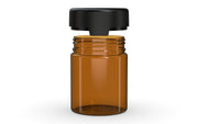 550CC/18.5FL.OZ/550ML Aviator CR - XL Container With Inner Seal & Tamper - Translucent Amber With Opaque Black Lid - Copackr.com
