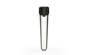 Aviator CR - Tube 100MM with Inner Seal & Tamper - Clear Natural (Transparent) with Opaque Black Lid - Copackr.com
