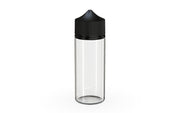 Chubby Gorilla - 120ML Unicorn Bottle - Clear Bottle / Black Cap - V3 - With Reducer Tip - Copackr.com