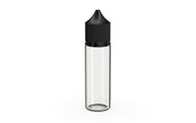 Chubby Gorilla - 50ML Unicorn Bottle - Clear Bottle / Black Cap - V3 - With Reducer Tip - Copackr.com