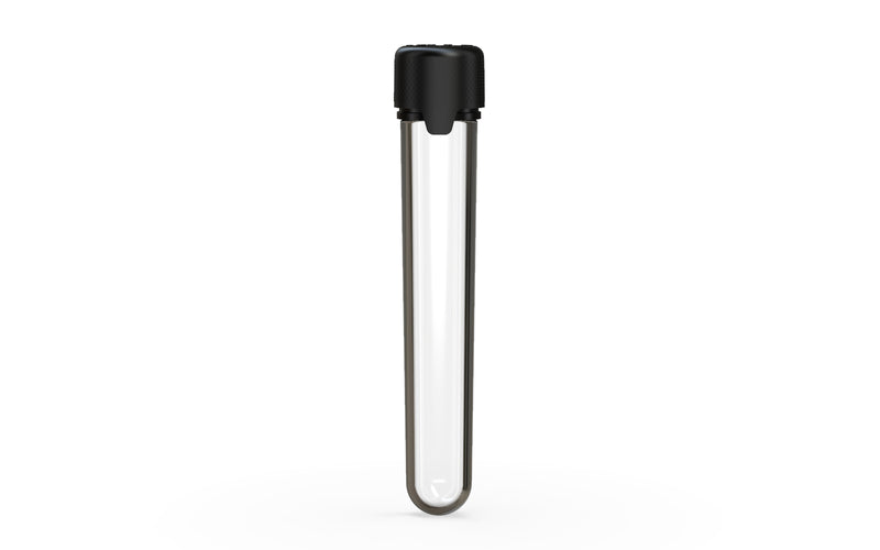 Aviator CR - Tube 120MM with Inner Seal & Tamper - Clear Natural (Transparent) with Opaque Black Lid - Copackr.com