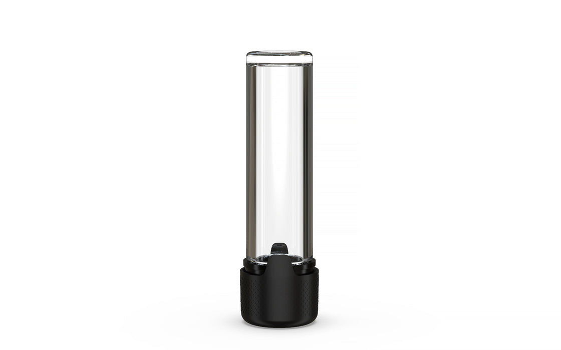 510 Cartridge Aviator CR Container Flat Top - Container With Inner Seal & Tamper - Clear Natural With Opaque Black Lid