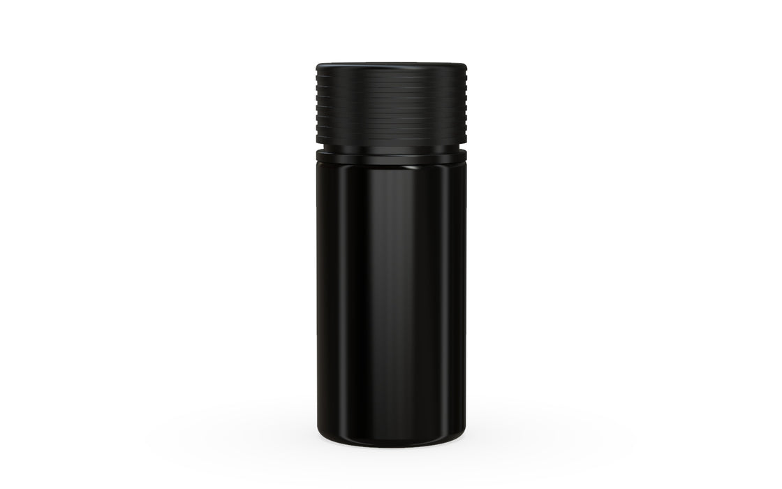 Chubby Gorilla Spiral CR 100ML unicorn bottle, opaque black bottle with opaque black child-resistant cap