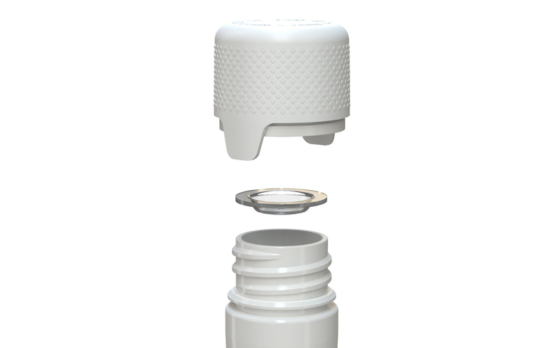 Aviator CR - Tube 100MM with Inner Seal & Tamper - Opaque White with Opaque White Lid - Copackr.com