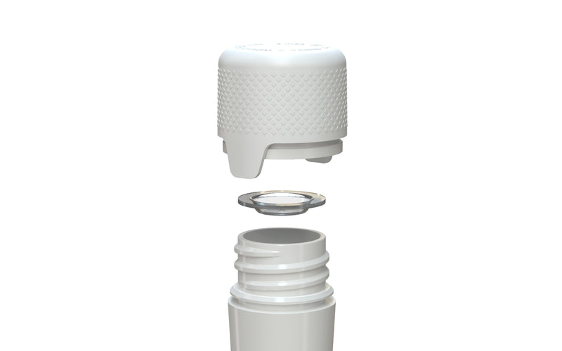 Aviator CR - Tube 113mm with Inner Seal & Tamper - Opaque White with Opaque White Lid - Copackr.com