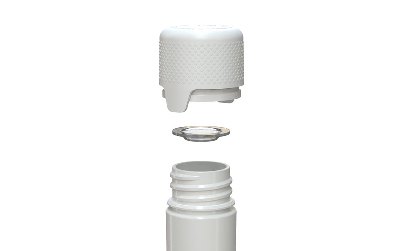 Aviator CR - Tube 120MM with Inner Seal & Tamper - Opaque White with Opaque White Lid - Copackr.com