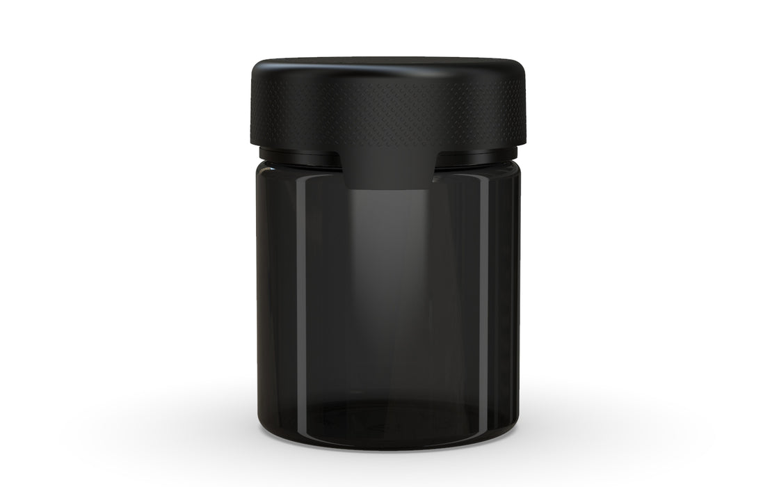 550CC/18.5FL.OZ/550ML Aviator CR - XL Container With Inner Seal & Tamper - Translucent Black With Opaque Black Lid