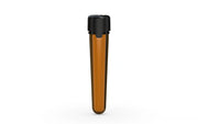 Aviator CR - Tube 100MM with Inner Seal & Tamper - Translucent Amber with Opaque Black Lid - Copackr.com