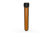 Aviator CR - Tube 120mm with Inner Seal & Tamper - Translucent Amber with Opaque Black Lid - Copackr.com