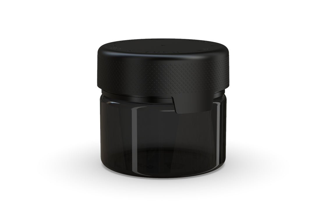 300CC/10FL.OZ/300ML Aviator CR - XL Container With Inner Seal & Tamper - Translucent Black With Opaque Black Lid