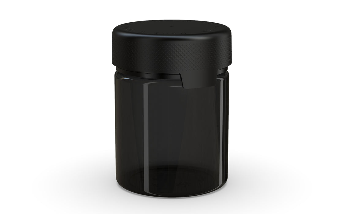 550CC/18.5FL.OZ/550ML Aviator CR - XL Container With Inner Seal & Tamper - Translucent Black With Opaque Black Lid