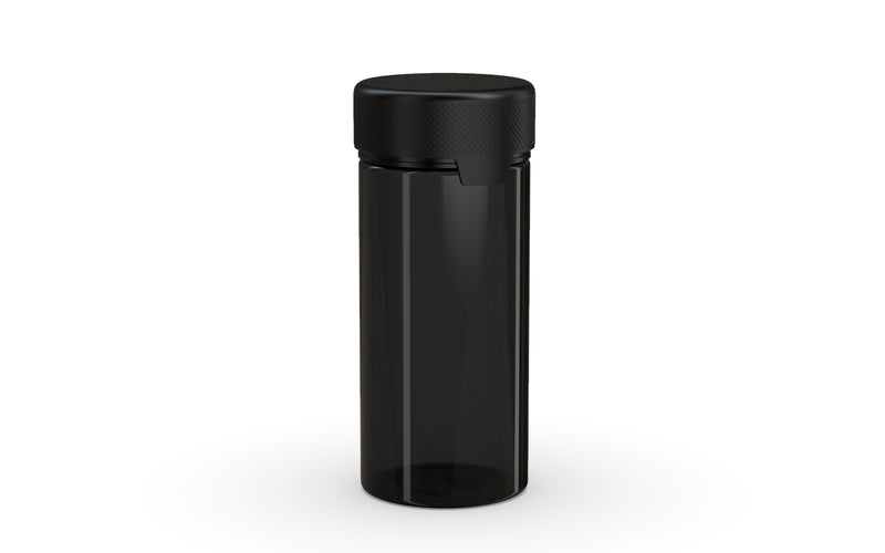 240CC/8FL.OZ/240ML Aviator CR - Container With Inner Seal & Tamper - Translucent Black With Opaque Black Lid - Copackr.com