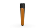Aviator CR - Tube 100MM with Inner Seal & Tamper - Translucent Amber with Opaque Black Lid - Copackr.com