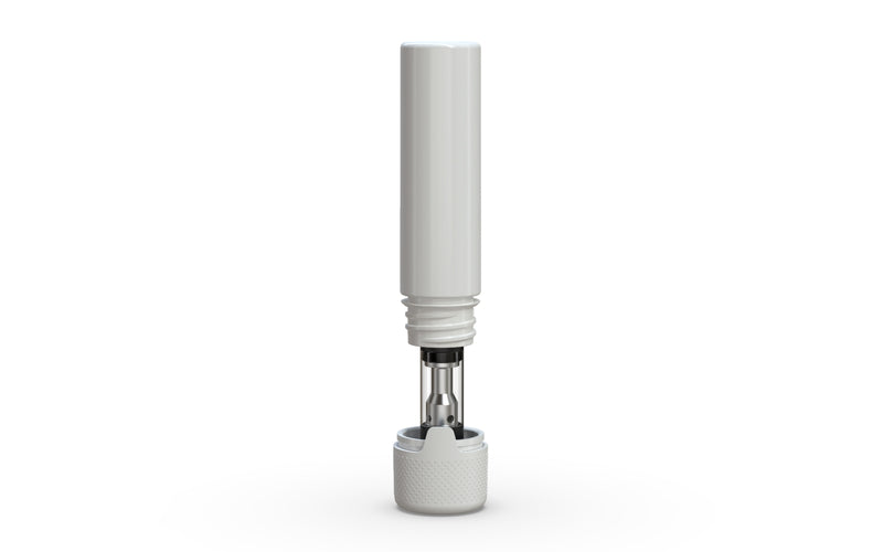 510 Cartridge Aviator CR Container Flat Top - Opaque White With Opaque White Lid - Copackr.com