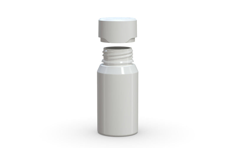 Chubby Gorilla Aviator Shot Bottle 60ml Mini - White bottle & White Cap - Copackr.com