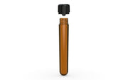 Aviator CR - Tube 120mm with Inner Seal & Tamper - Translucent Amber with Opaque Black Lid - Copackr.com