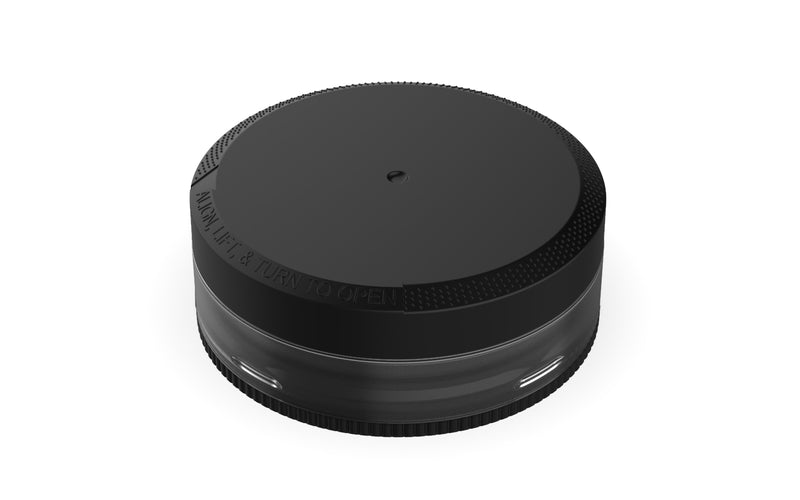 X2 Dual Compartment Pouch Container by Chubby Gorilla® - 40G - Clear Natural with Opaque Black Lid - Copackr.com