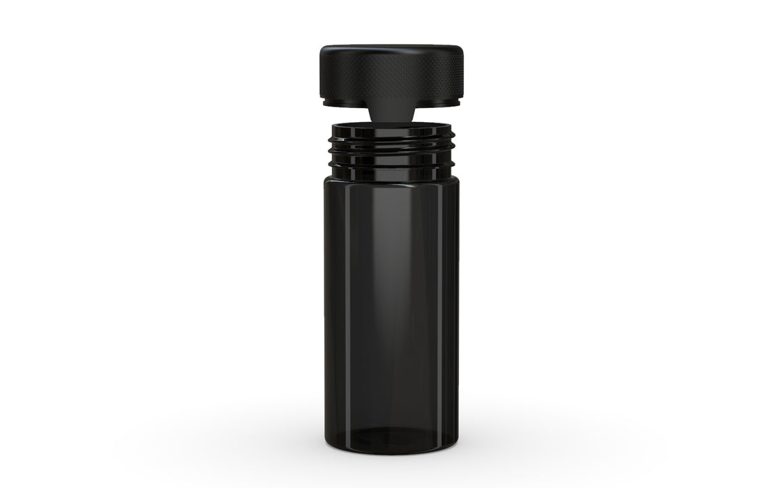 240CC/8FL.OZ/240ML Aviator CR - Container With Inner Seal & Tamper - Translucent Black With Opaque Black Lid