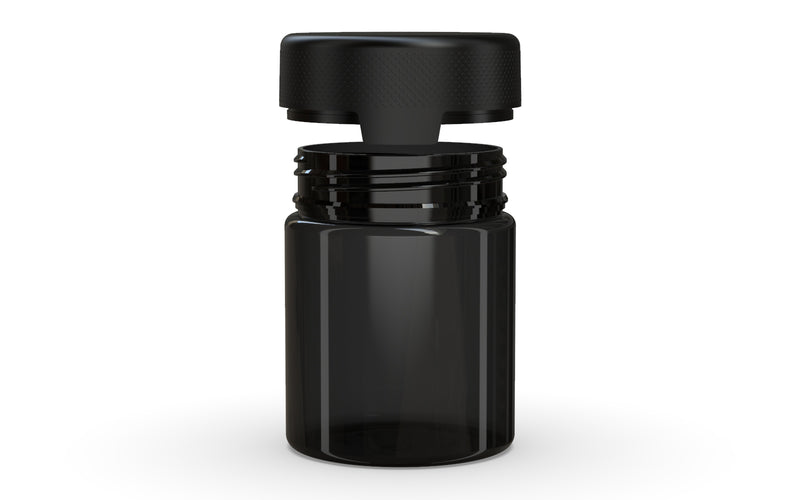 550CC/18.5FL.OZ/550ML Aviator CR - XL Container With Inner Seal & Tamper - Translucent Black With Opaque Black Lid - Copackr.com