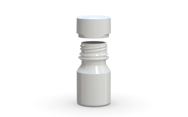 Chubby Gorilla Aviator Shot Bottle 30ml - White bottle & White Cap - Copackr.com