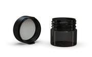 60CC/2FL.OZ/60ML Aviator CR - Container With Inner Seal & Tamper - Translucent Black With Opaque Black Lid - Copackr.com